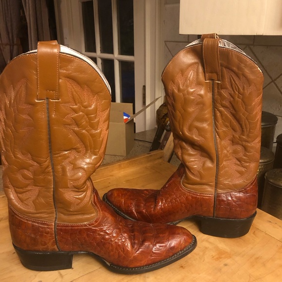 Billy Boots alligator cowboy boots. - Picture 5 of 10